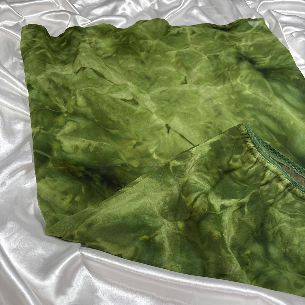 y2k Wanted Tie Dye Midi Skirt Green Lace Trim Fairycore Boho Small - Picture 3 of 4